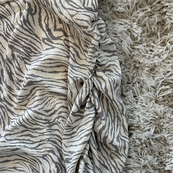 Zebra Print One-Shoulder Dress - Picture 3 of 7